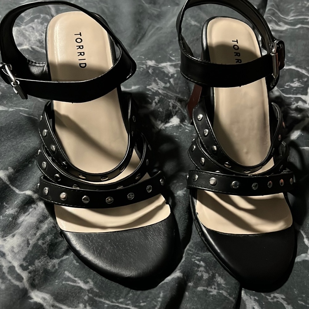 Black Studded Heel
